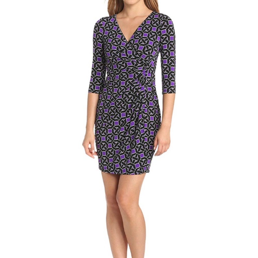 Maggy London Octagon Chain Wrap Dress